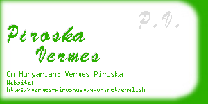 piroska vermes business card